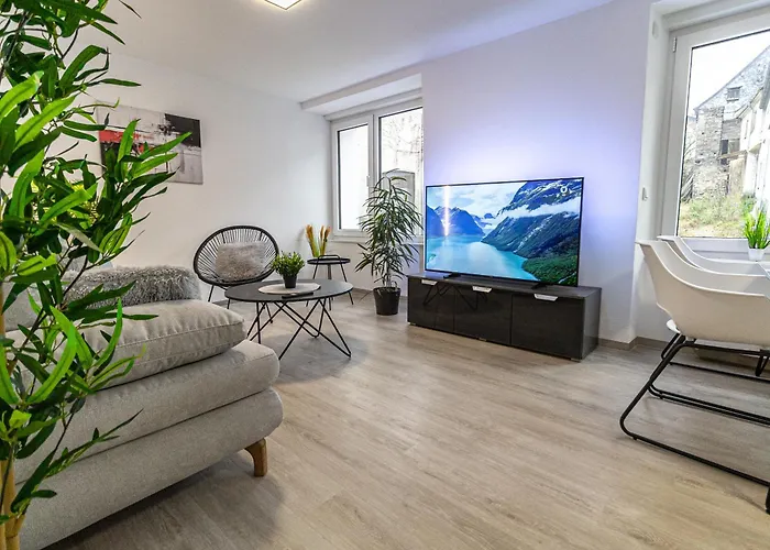 公寓 Fewomo Stilvolles Eg Appartment, Brauneberg, 4 Pers, Boots Slipanlage, Moselradweg, Seniorengerecht *